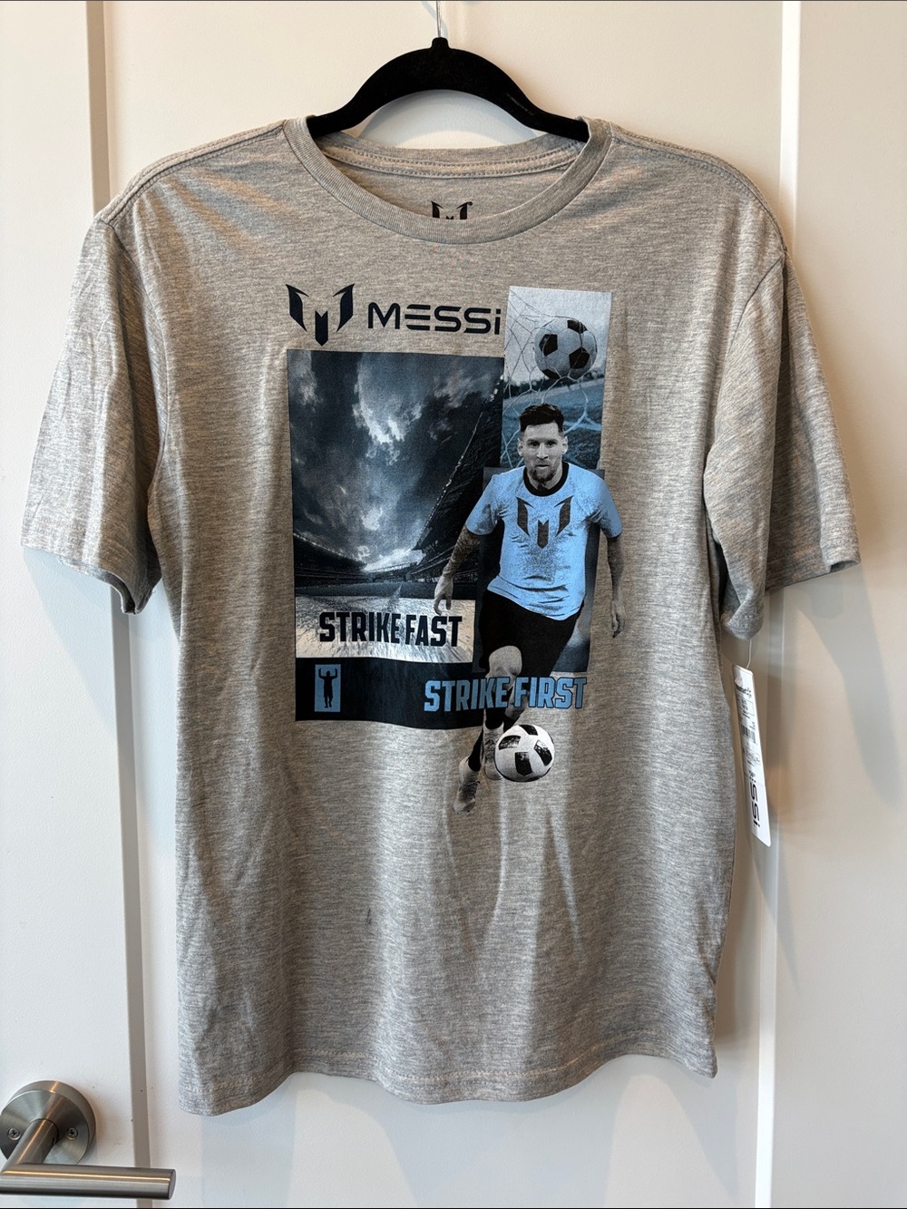 Messi Kids' Short Sleeve Graphic Tee - Grey